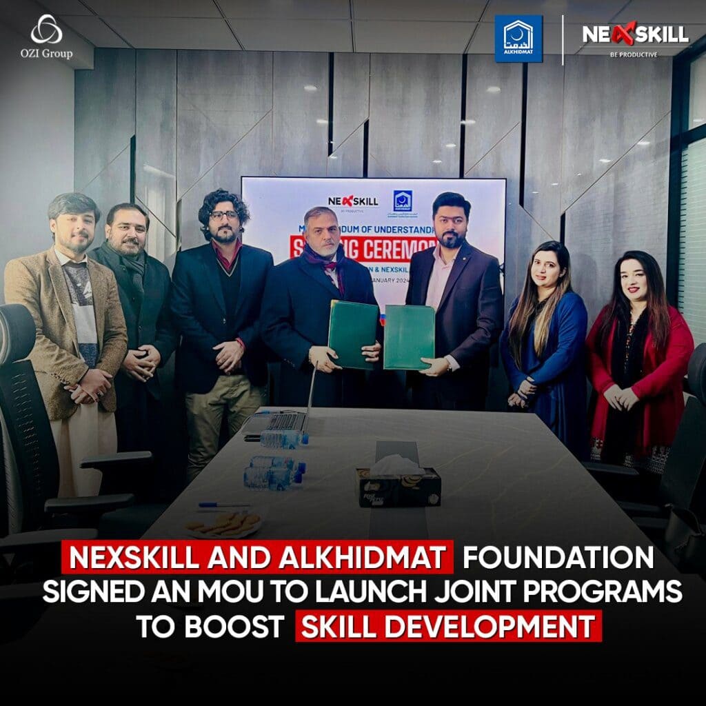 NEXSKILL Online SIGNED MOU WITH ALKHIDMAT FOUNDATION