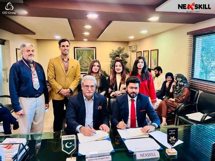 NeXskill Online Signed MOU With university of south asia